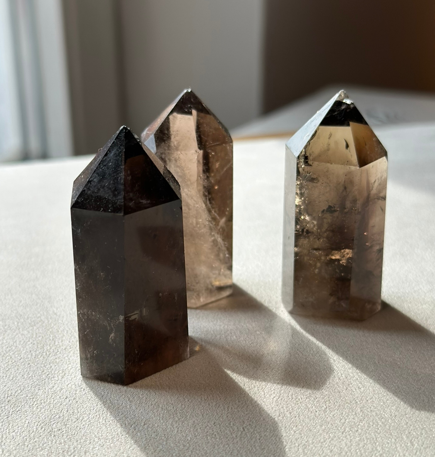 Edelstein Rauchquarz-Spitze (Obelisk)