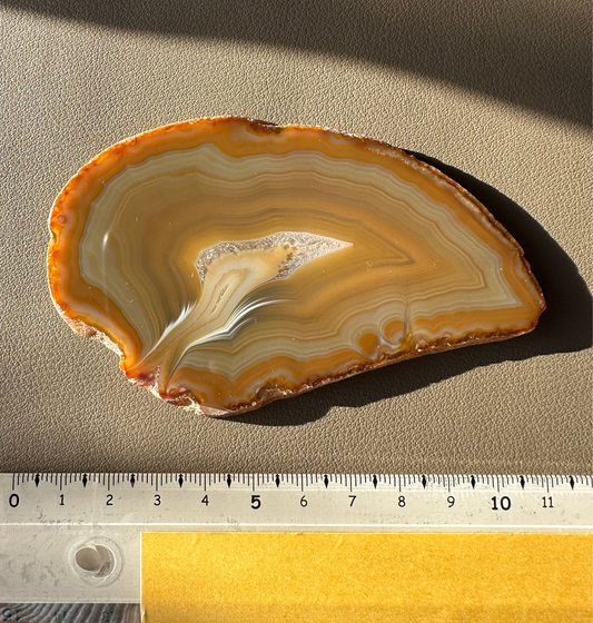 Achat-Scheibe – rund, 10–15 cm (Einzelstück)