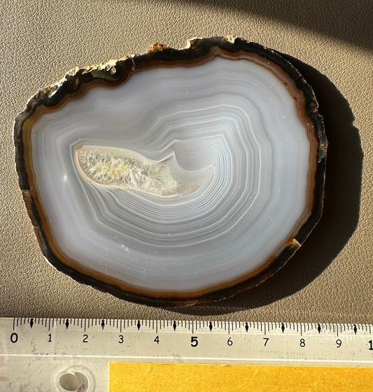 Achat-Scheibe – rund, 10–15 cm (Einzelstück)