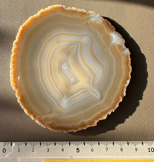 Achat-Scheibe – rund, 10–15 cm (Einzelstück)