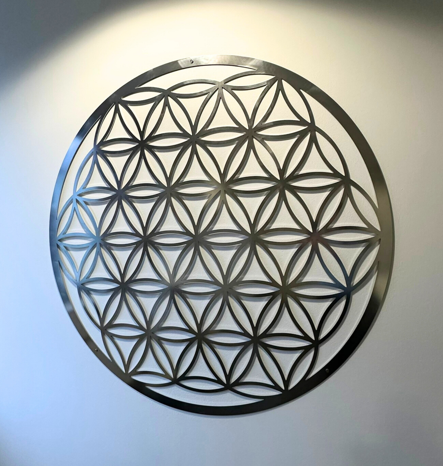 Lebensblume Übergroßes Edelstahldekor Ø 1220cm
