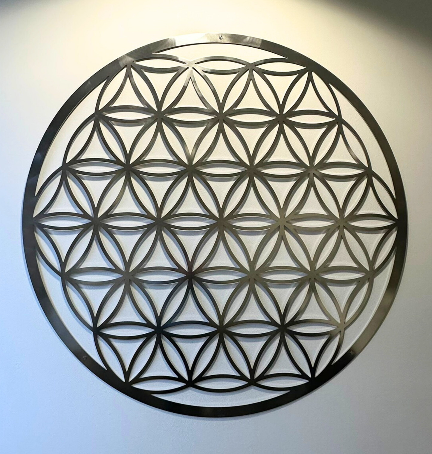 Lebensblume Übergroßes Edelstahldekor Ø 1220cm