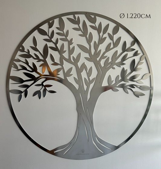 Lebensbaum – Übergroßes Edelstahl-Dekor Ø 122 cm
