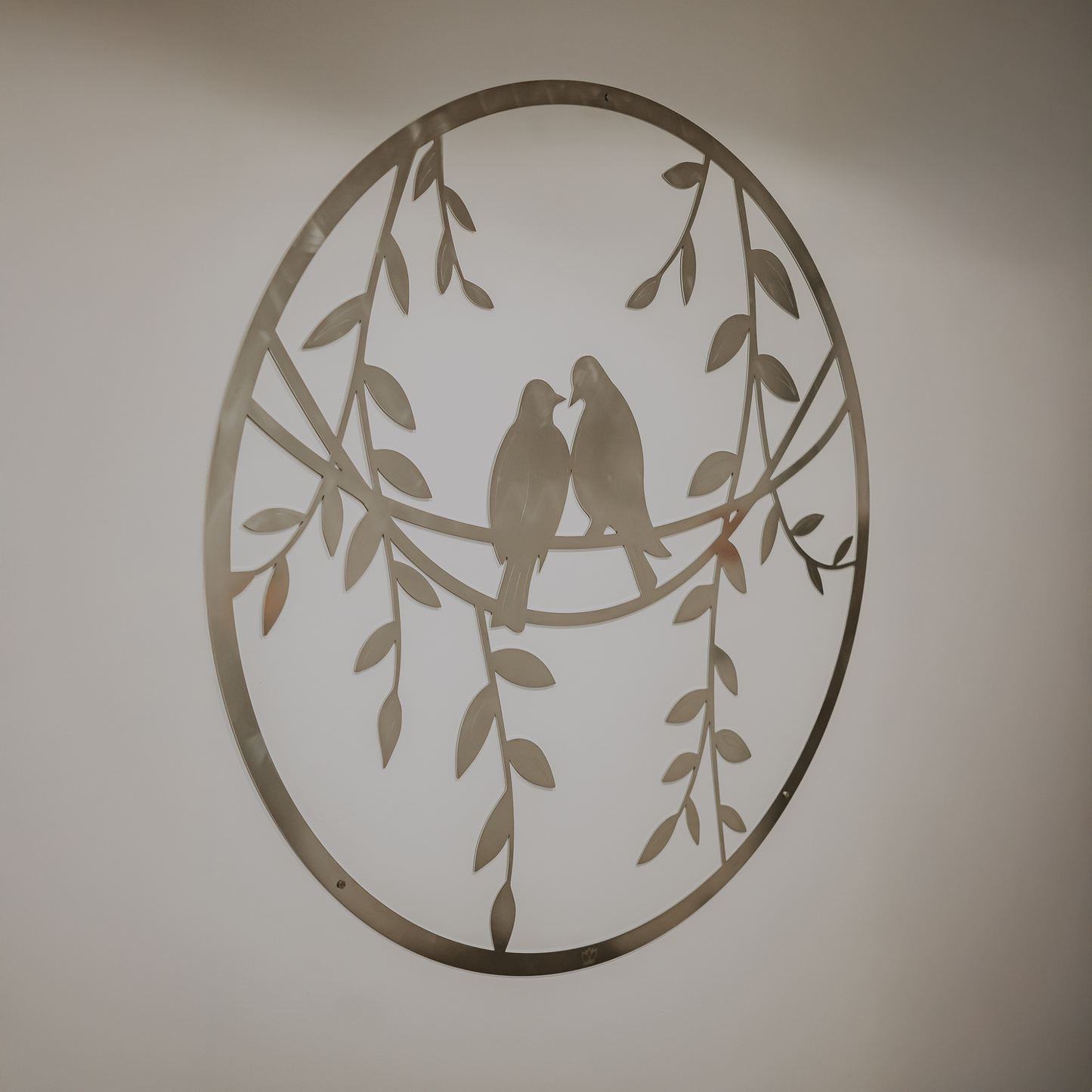 Birds Freedom – Edelstahl-Wanddekor Ø 57 cm