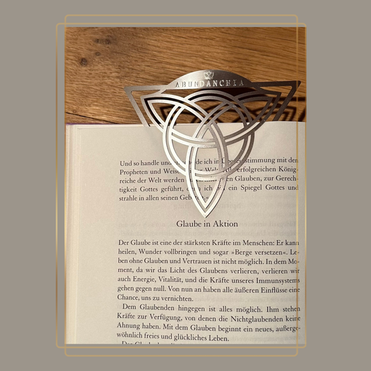 Lesezeichen Edelstahl (Stainless Steel) Keltischer Knoten "Trinity"