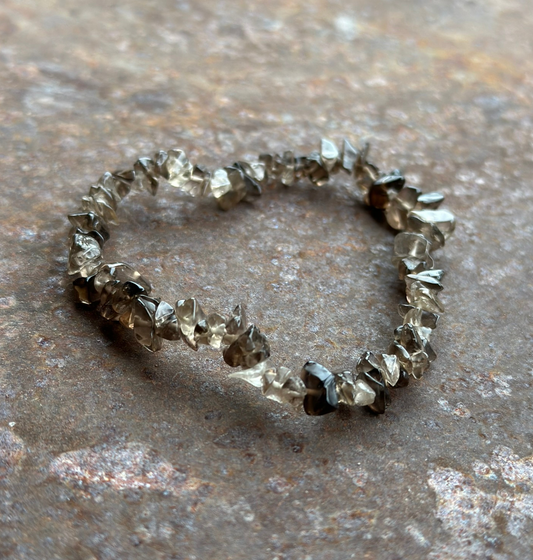 Rauchquarz Chip Edelsteinarmband