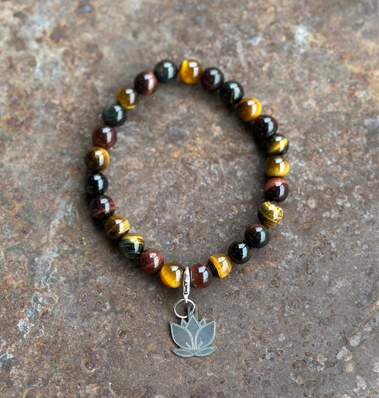 Tigerauge Edelsteinarmband – Heilstein für Mut, Fokus & Entschlossenheit