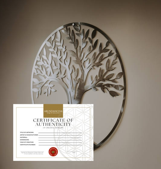 Lebensbaum Ø 57 cm – Bewusstseinsförderndes Edelstahl-Wanddekor