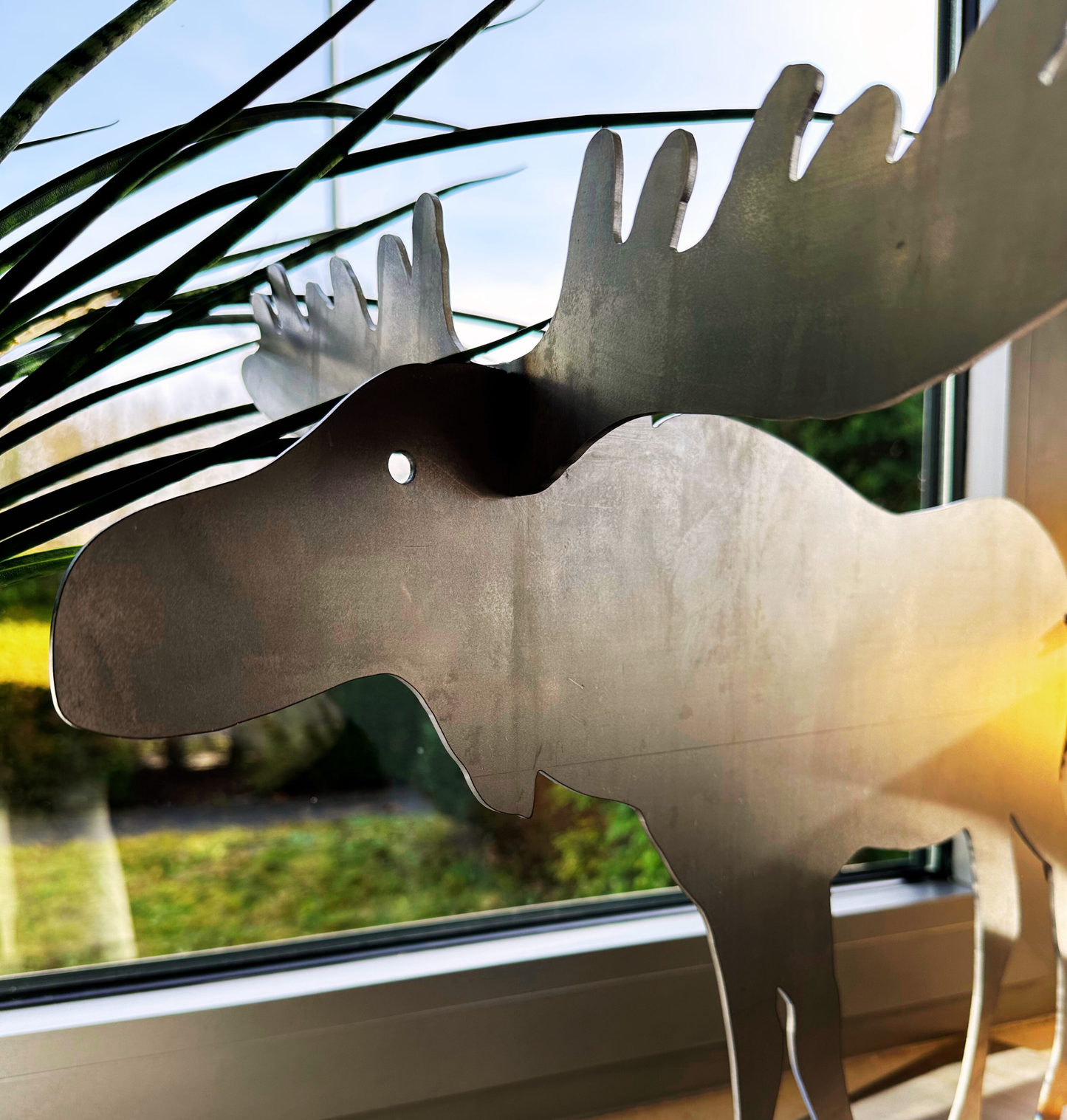 Abundanceia Stehender Elch – Stahl, rostend