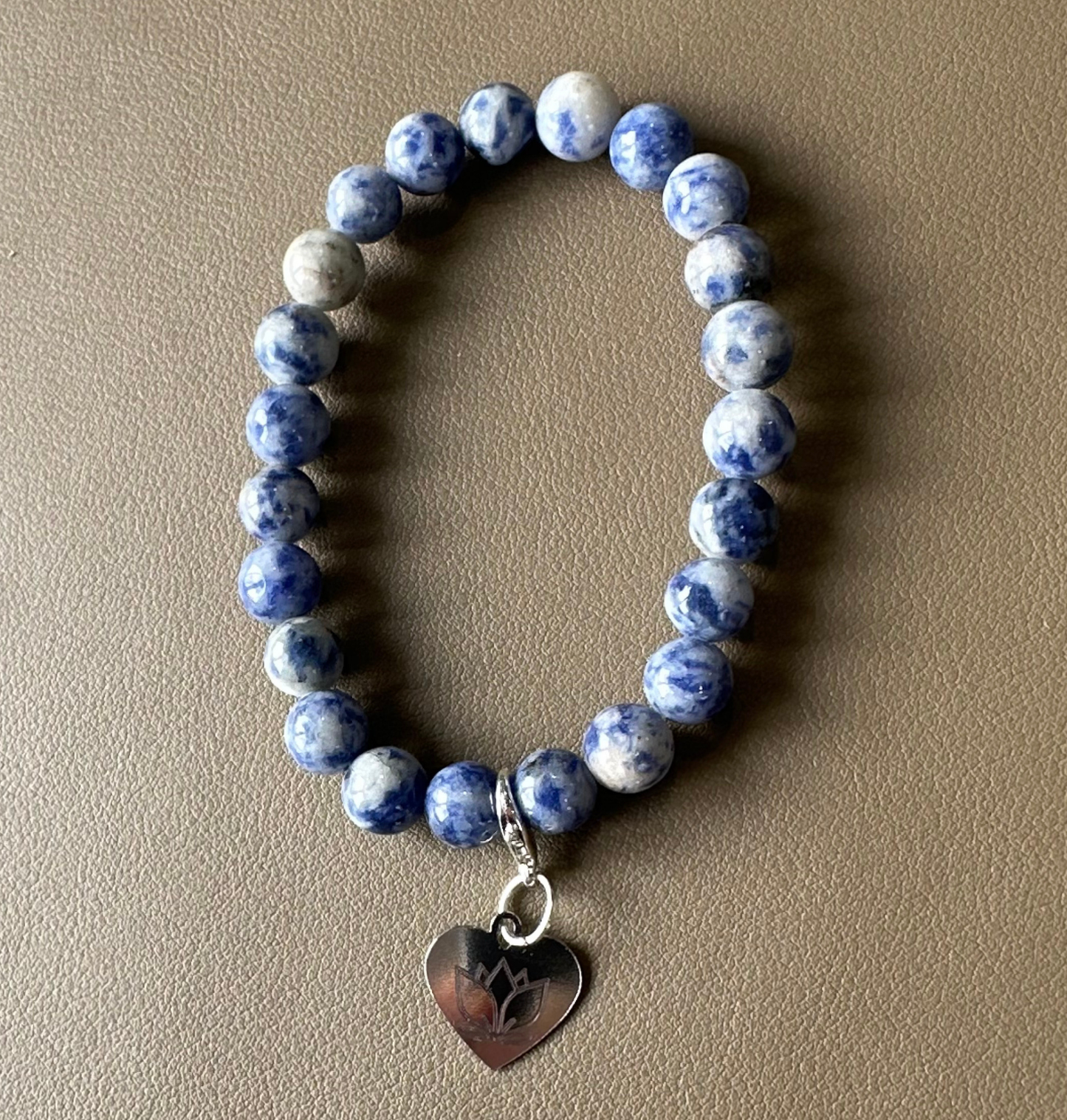 Blauer Jaspis 8mm EdelsteinArmband – Klarheit, Schutz & innere Ruhe