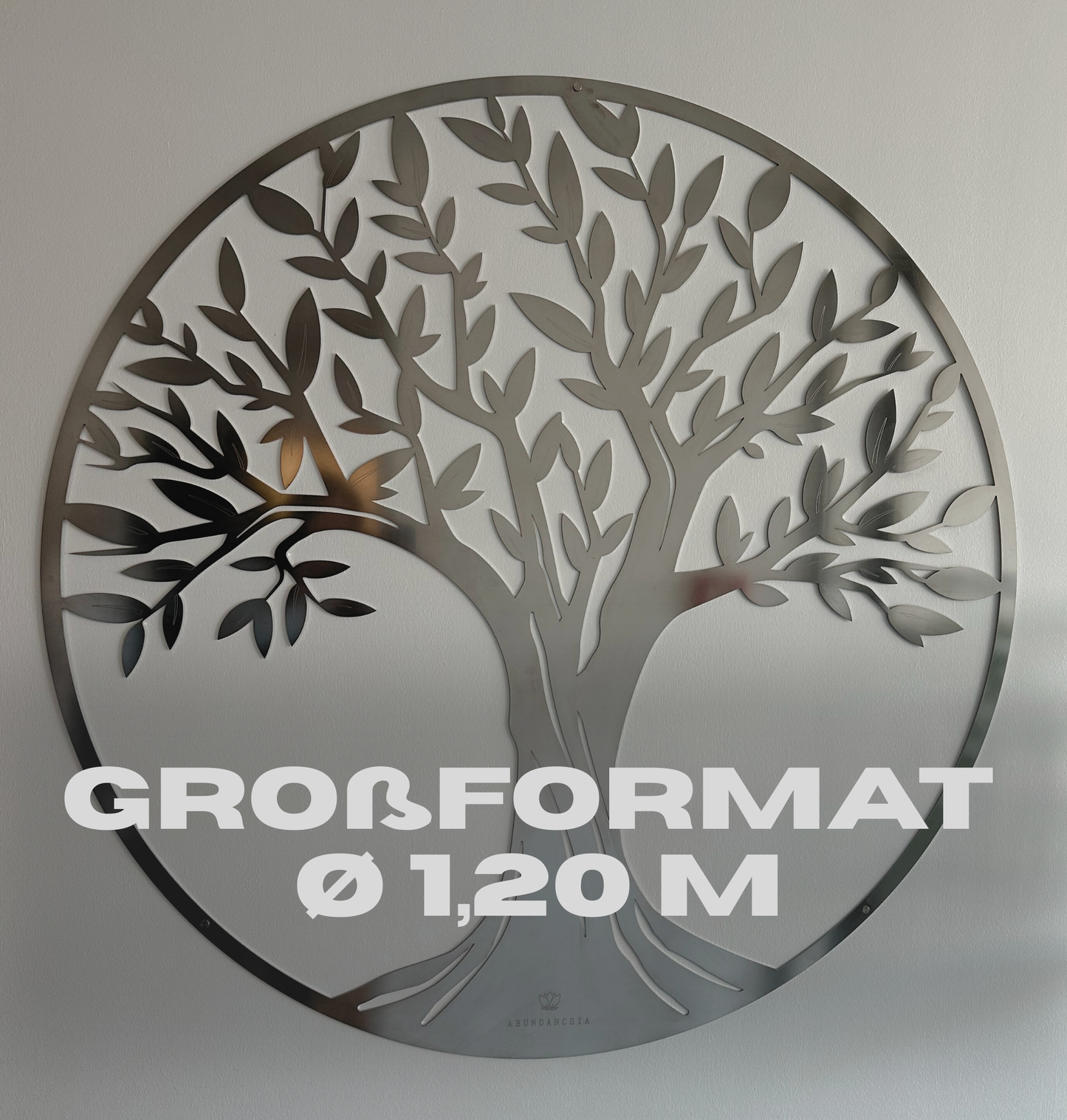 Lebensbaum – Großformat Ø 1,20 m aus Edelstahl