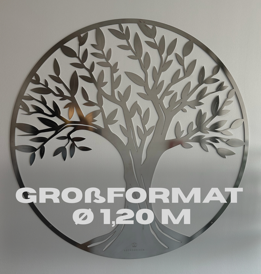 Lebensbaum – Großformat Ø 1,20 m aus Edelstahl