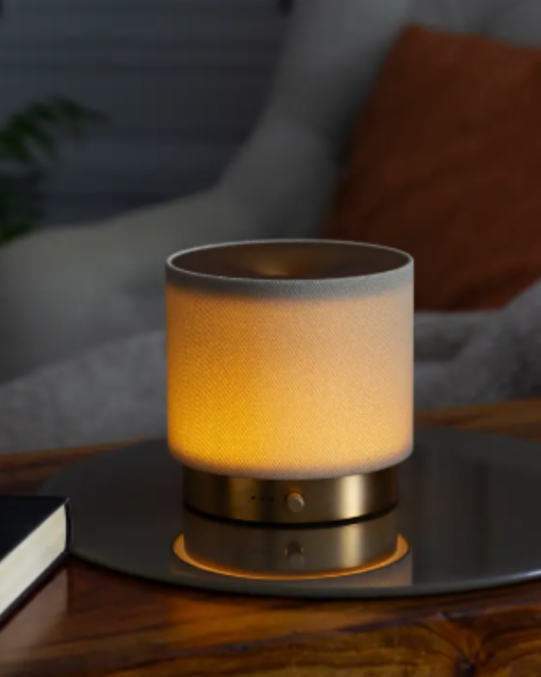 MIRA USB Aroma Diffuser – Stoffbezug in Steinfarbe