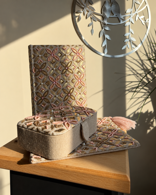 Bundle Lebensblume – Gold/Beige | 3-teilig