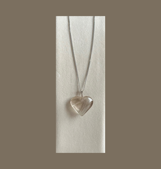 Kette Edelsteinanhänger Rauchquarz Symbol Herz