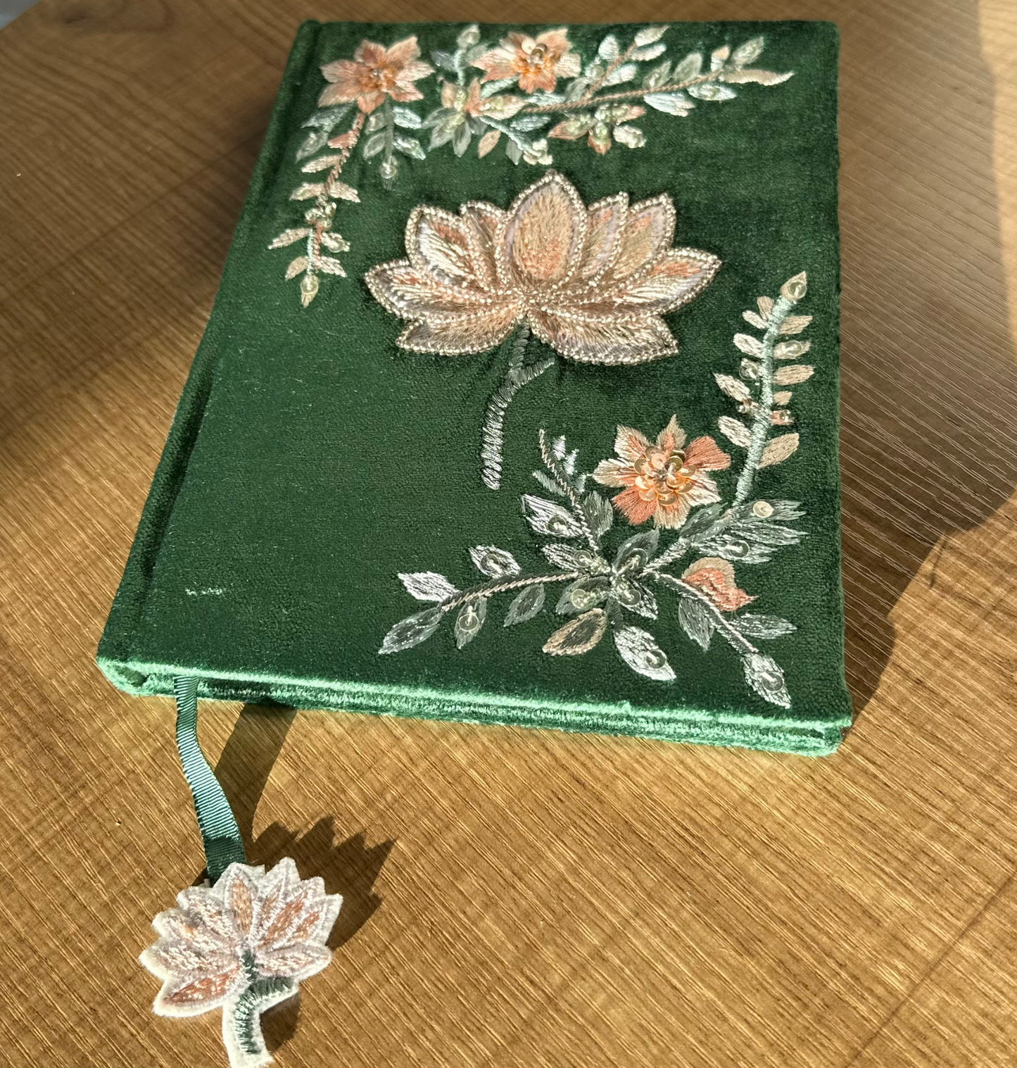 Samt-Notizbücher– Lebensbaum, Lotusblüte & Lebensblume