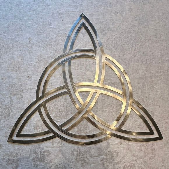 Trinity Knoten (Keltischer Knoten) Edelstahl Wanddekor