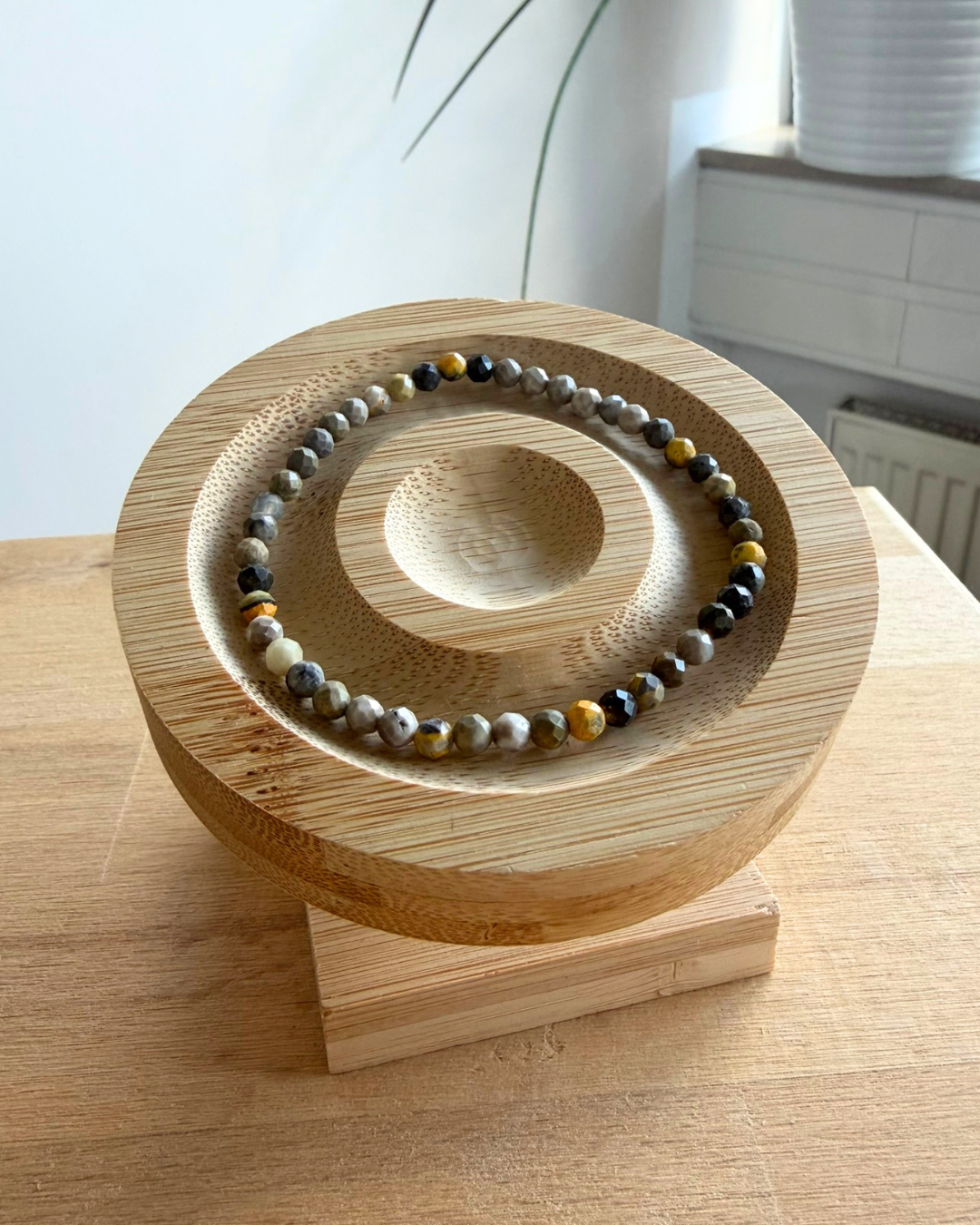 Jasper Armband – facettierte Edelsteinperlen 4 mm