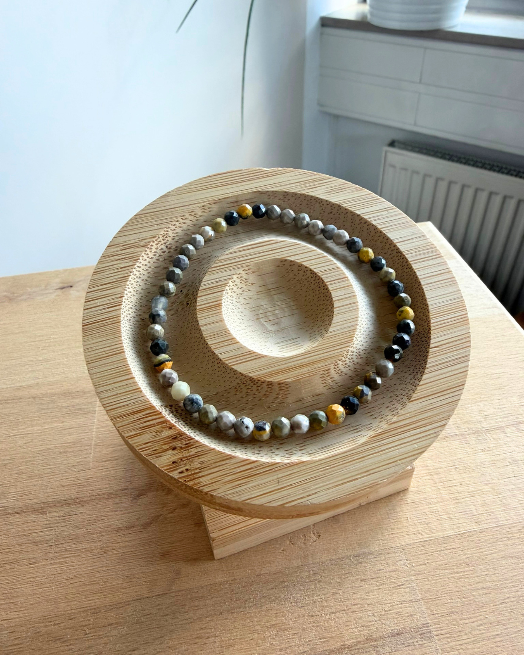 Jasper Armband – facettierte Edelsteinperlen 4 mm
