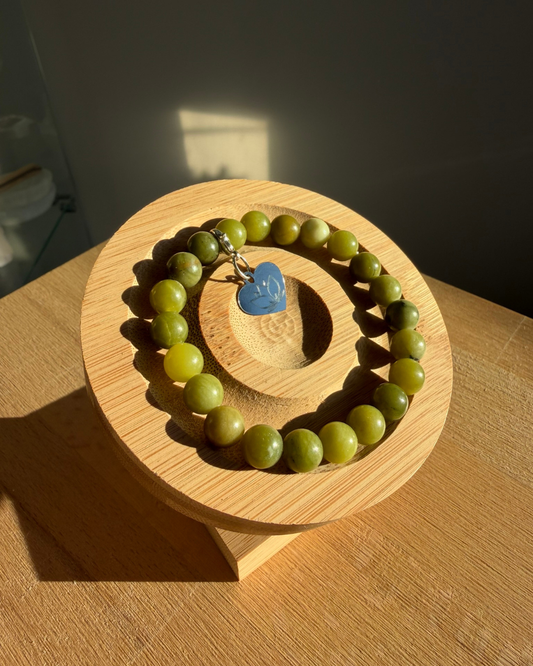 Grüne Jade 8mm EdelsteinArmband -Harmonie, Vertrauen und inneres Gleichgewicht.